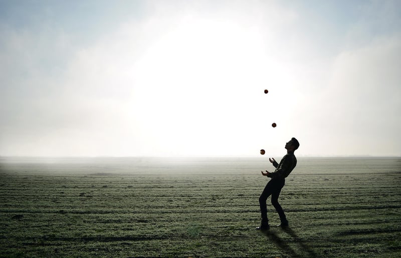 Illusionist performing